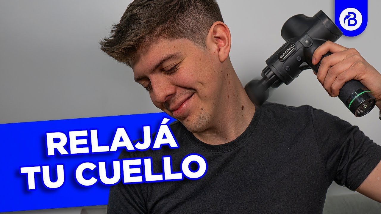 💆‍♂️ CÓMO HACER MASAJE CERVICAL -con PISTOLA MASAJEADORA 🔫