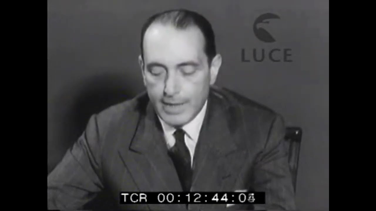 Il ministro Fernando Tambroni sulla ricostruzione del Naviglio Mercantile Italiano (15/04/1955)