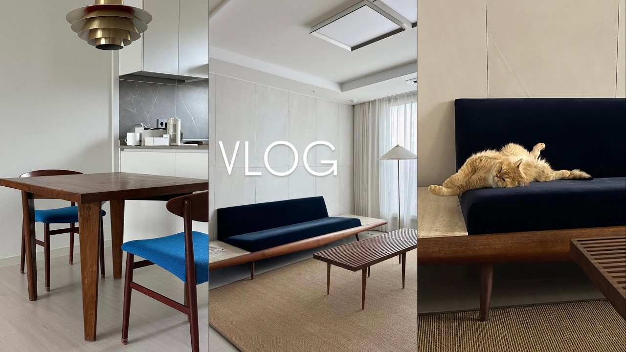 [vlog] 직장인브이로그|빈티지 가구 언박싱|샤넬 로퍼|르메르 가방|얼바닉30|문달|디애퍼쳐|출근룩|집사