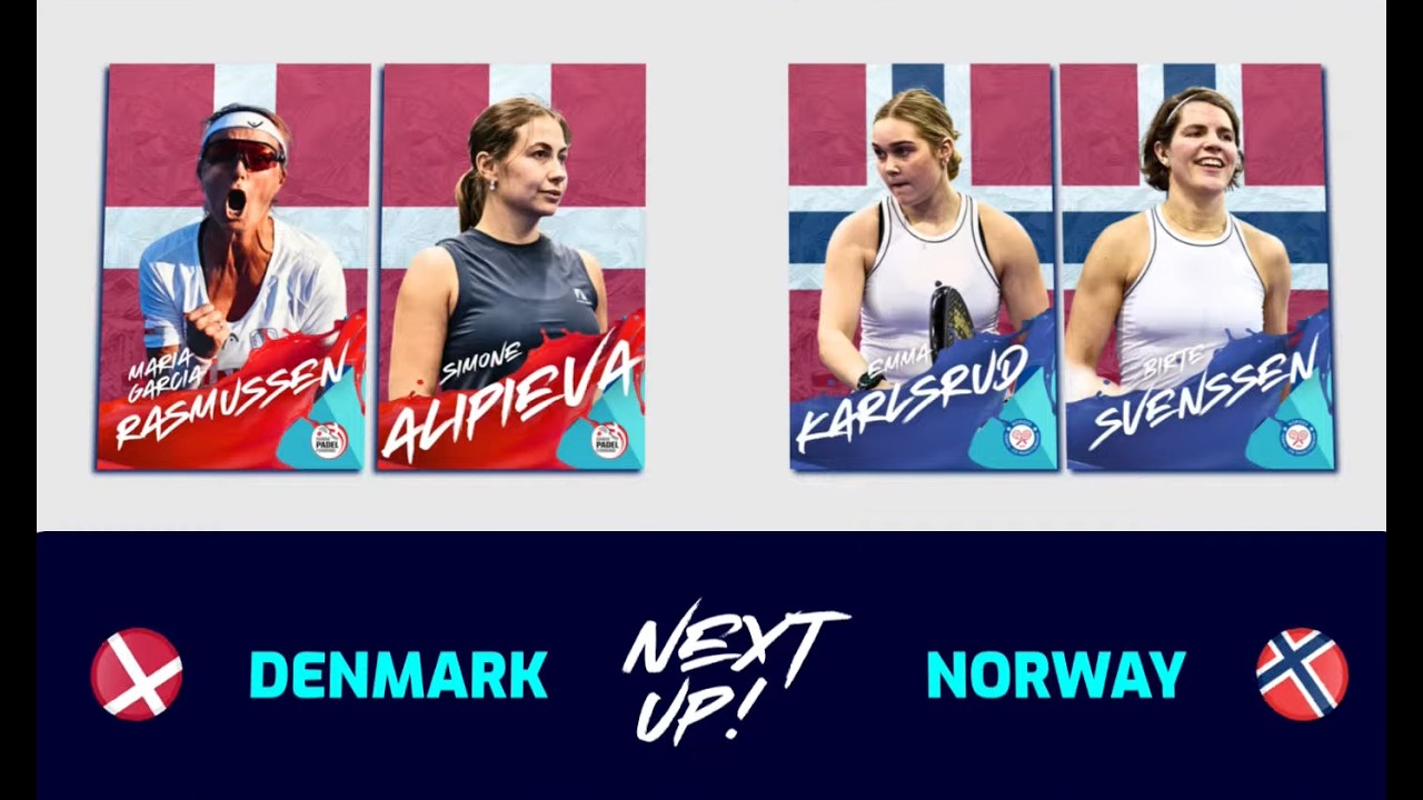 Danmark vs Norge, Kvinde Senior | Nordiske Mesterskaber - Kamp 1 | @DanskePadelKlip x Padel-TV