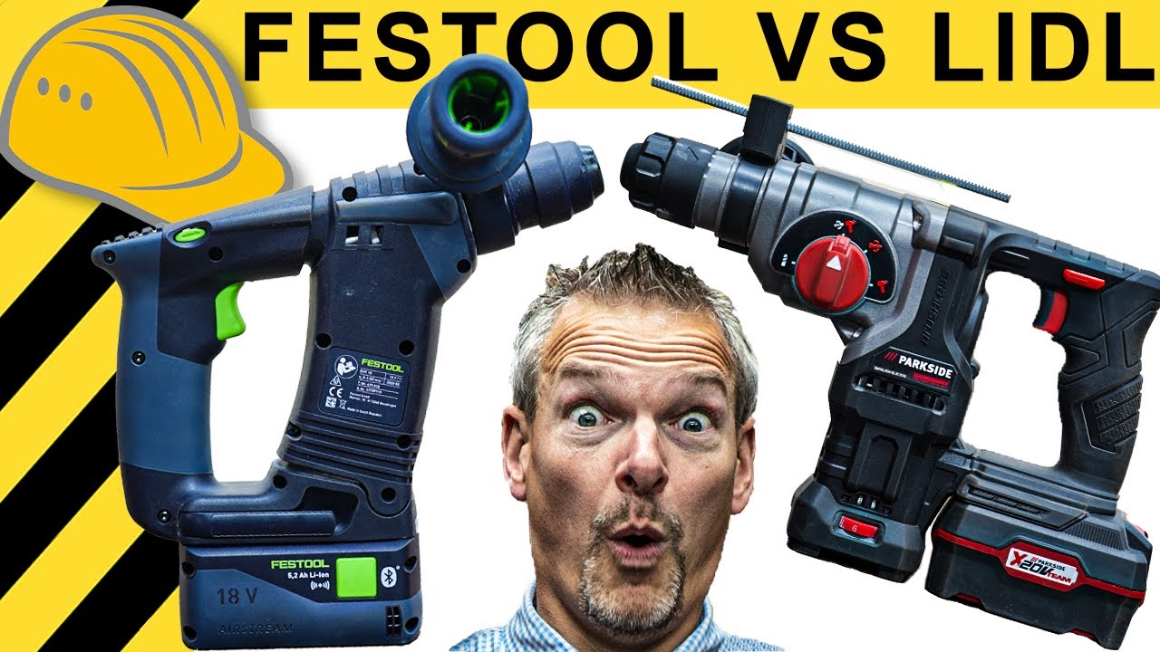 69€ PARKSIDE schlägt 300€ FESTOOL? BOHRHAMMER TEST! | WERKZEUG NEWS #52