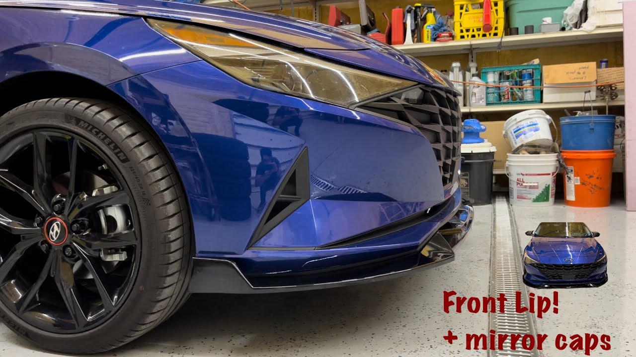 2021 Elantra gets Front Lip! + Mirror caps