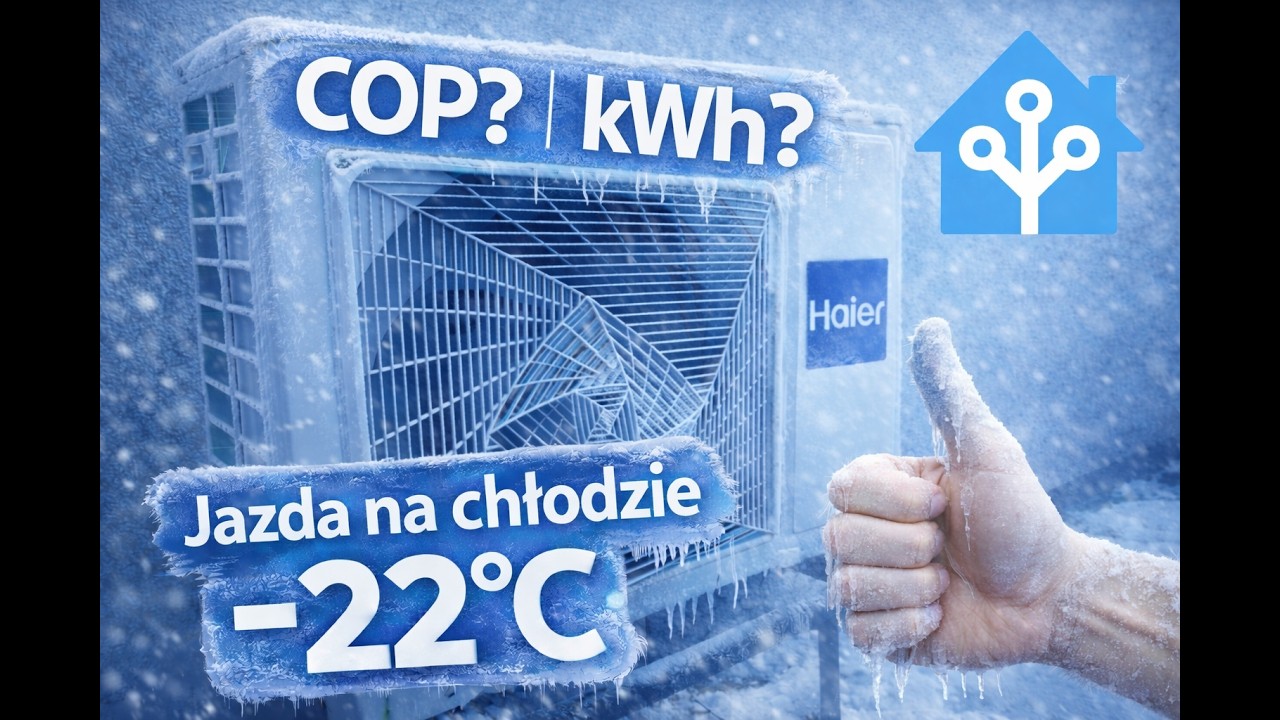 Haier Tayga 7 kW do PODŁOG&Oacute;WKI przy -22&deg;C ❄️ Zużycie, COP i opłacalność (cz.2)