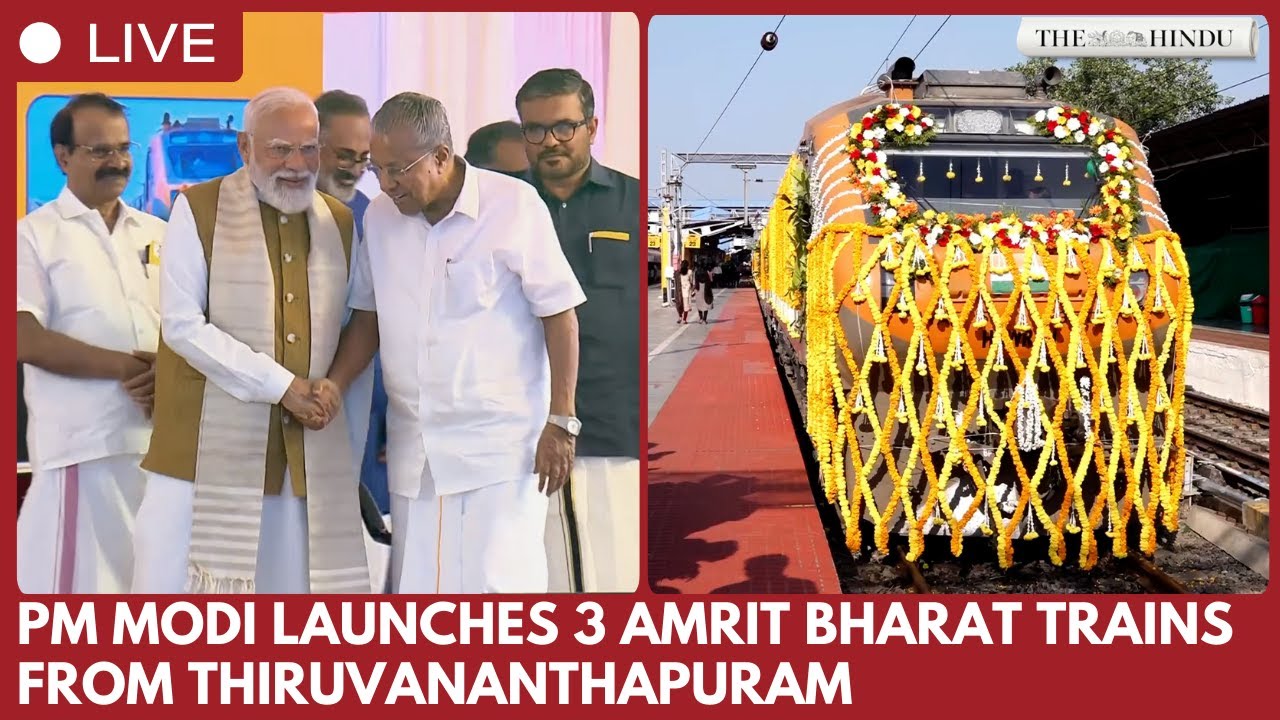 PM Modi flags off three Amrit Bharat Express trains in Thiruvananthapuram