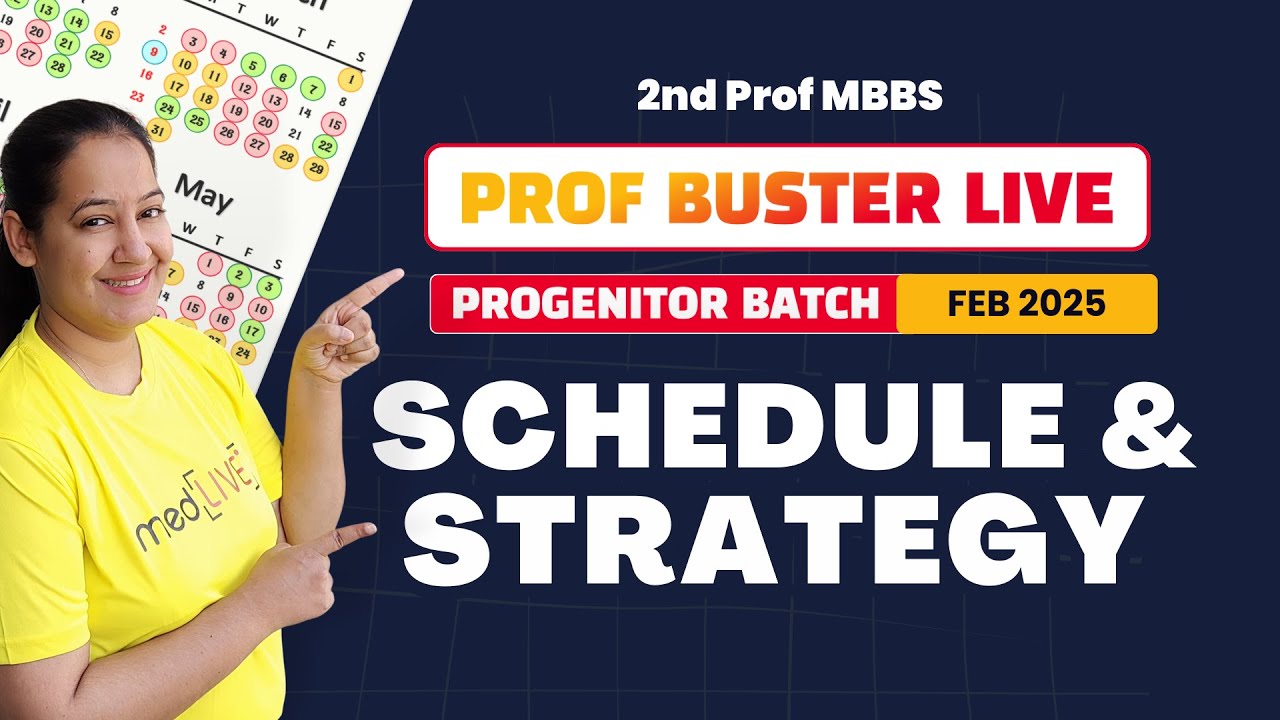 2nd Prof MBBS | Prof Buster Live Progenitor Batch | Schedule & Strategy Explained by Dr. Priyanka