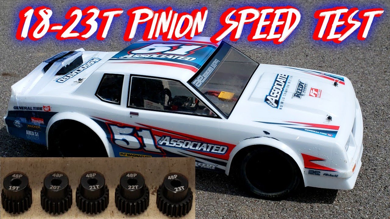 Тест скорости шестерни Team Associated SR10 18-23T