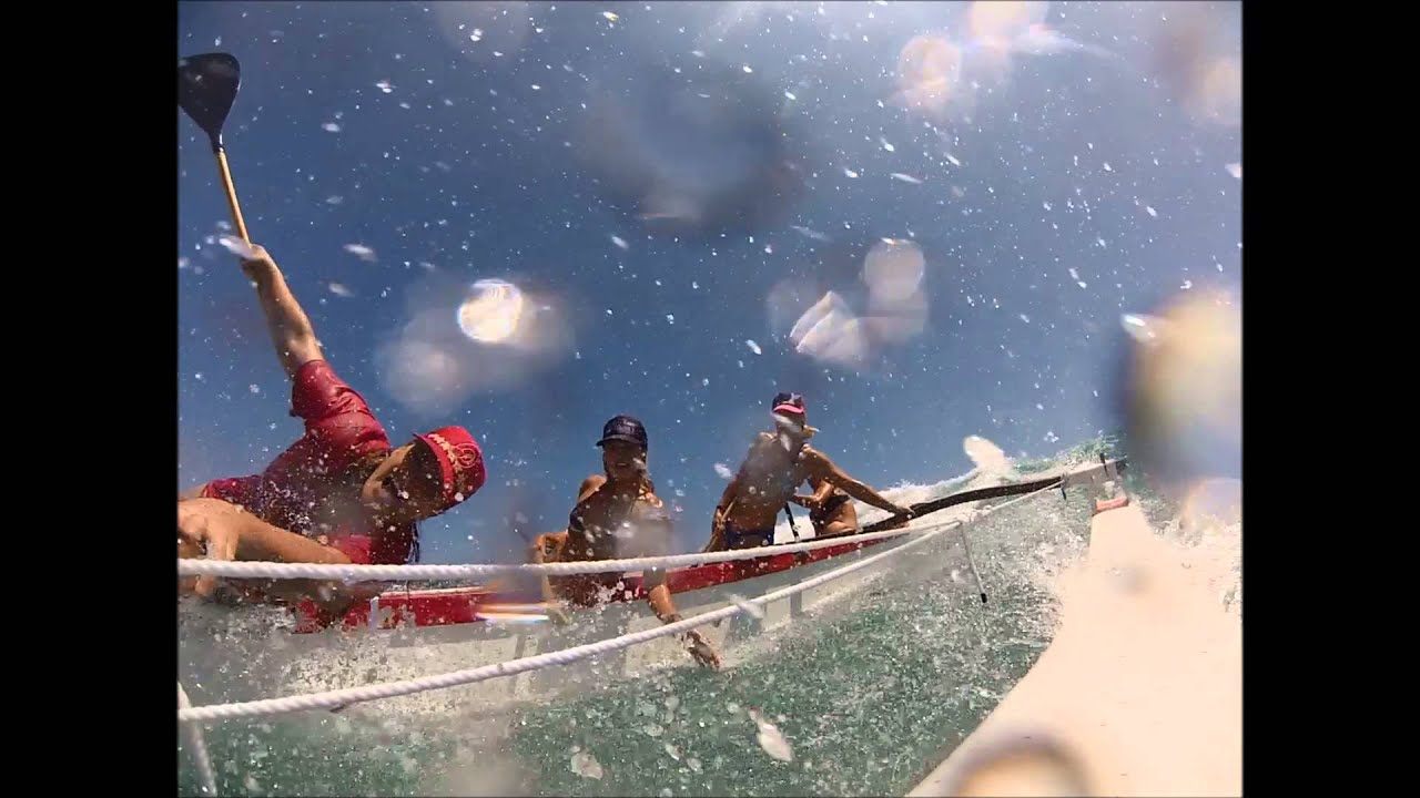 Canoe Surfing Ejection! Epic Fail WIPE OUT Go Pro footage