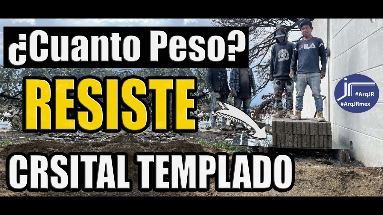 Cuánto peso resiste un vidrio Templado, cristal