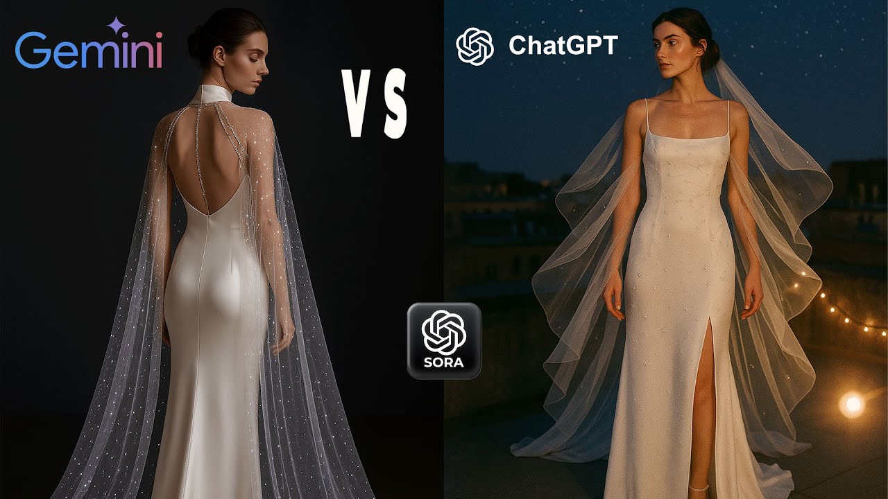 AI Wedding Dress Showdown: Gemini vs. ChatGPT (Sora Reveals!)