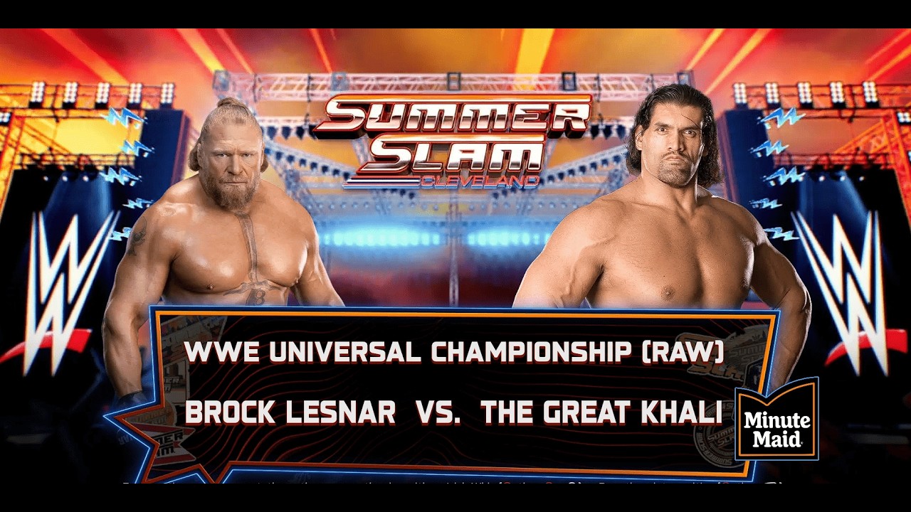 WWE2K25 - Brock Lesnar vs The Great Khali - WWE Summer Slam #wwe2k25 #wwe #wwe2k