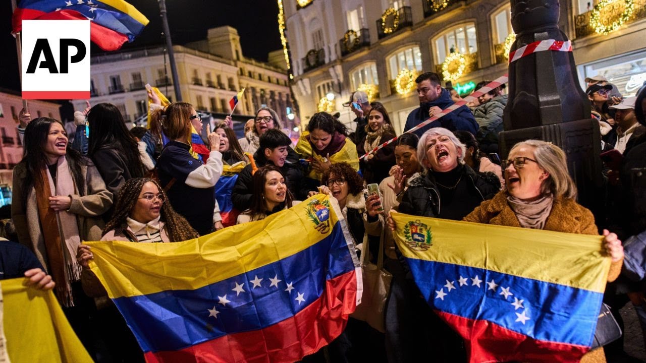 Venezuelans in Spain celebrate after US captures Maduro