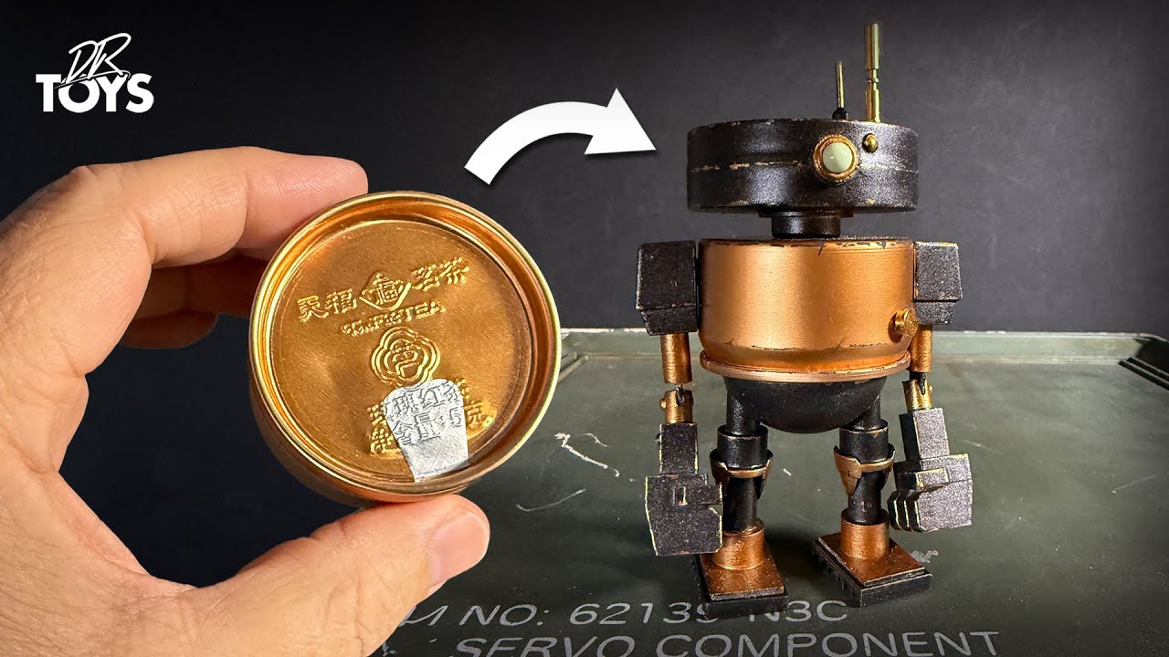 Made a Scratch Built Robot from a Tea Canister - Scratch Build