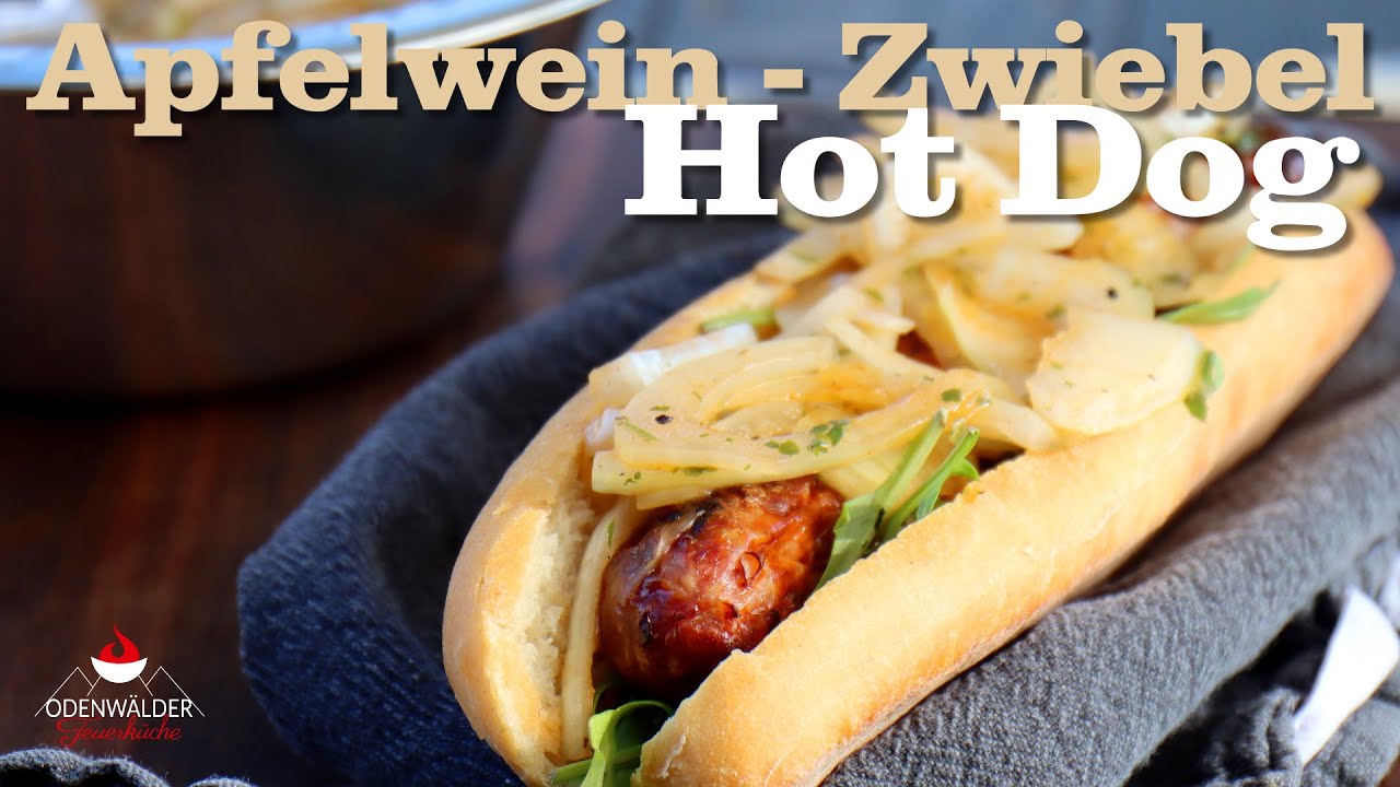 Apfelwein Zwiebel Hot Dog -  Äppler trifft Bratwurst