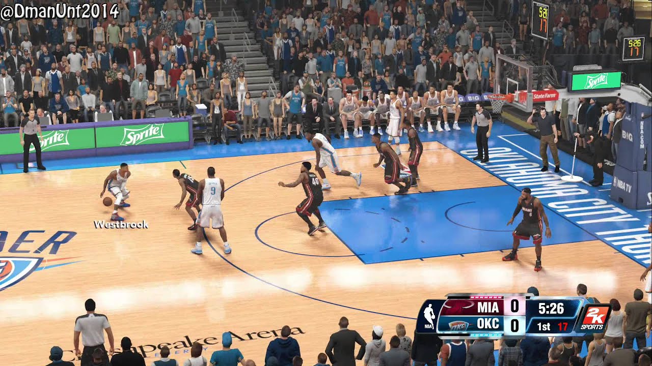 Playstation 4 NBA 2K14 HD Game Play - Miami Heat vs. OKC Thunder! PS4