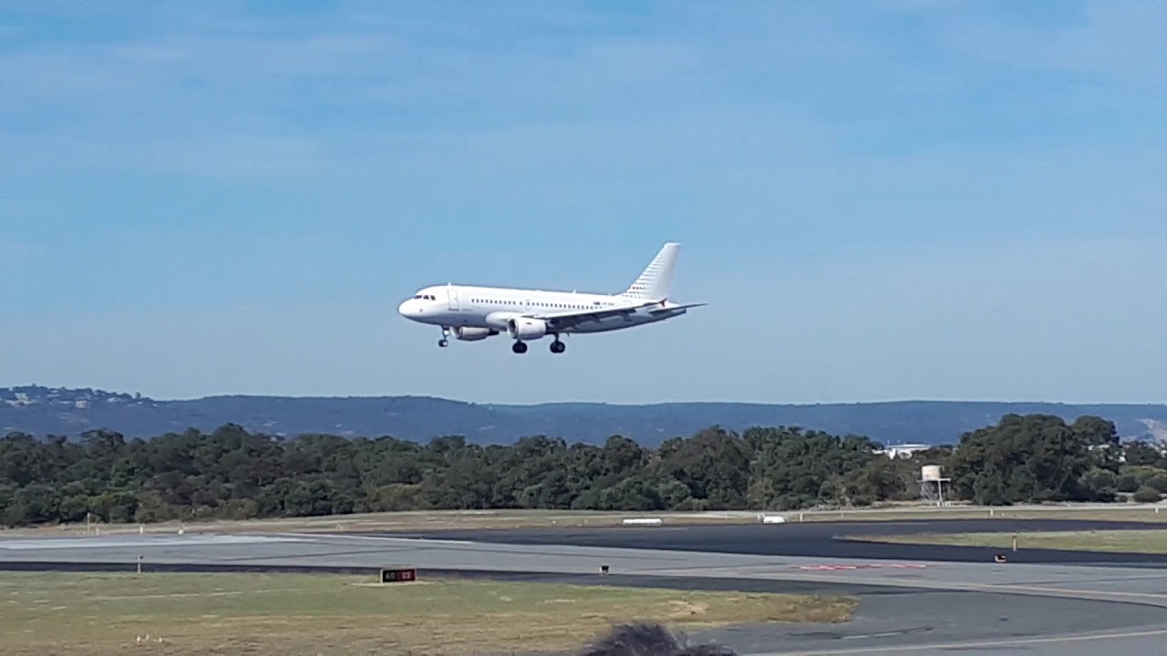 SkyTraders A319 arrives at Perth *SnowBird2*