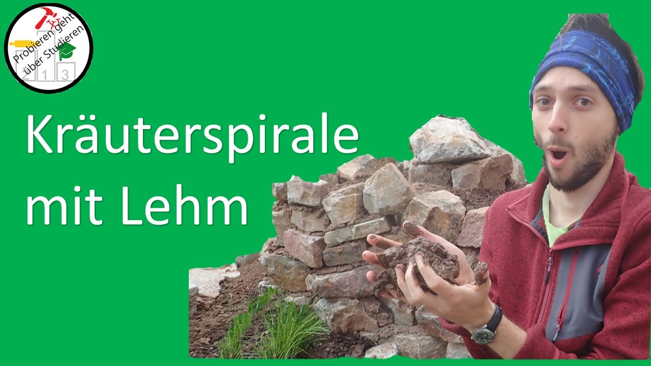 🌾🌿Kräuterspirale mit Lehmmörtel💩 mauern