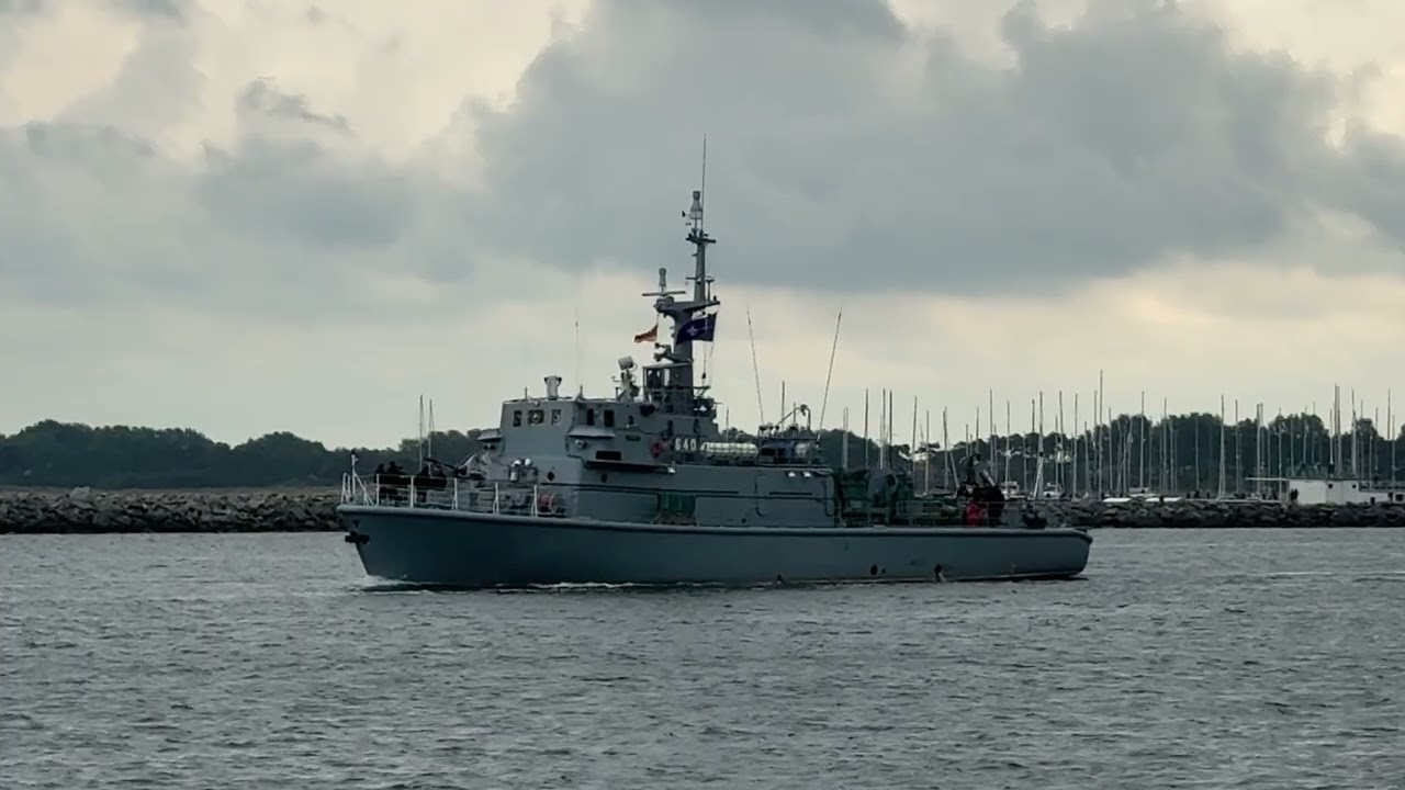 Baltops 2025: Польский Minjadboot orp Naklo (640) Листья Rostock Port 5.6.2025