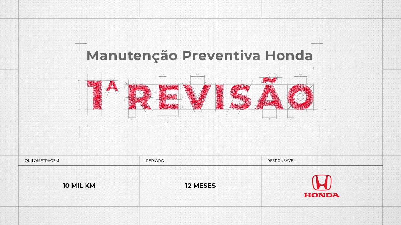 1ª Revisão nas concessionárias Honda