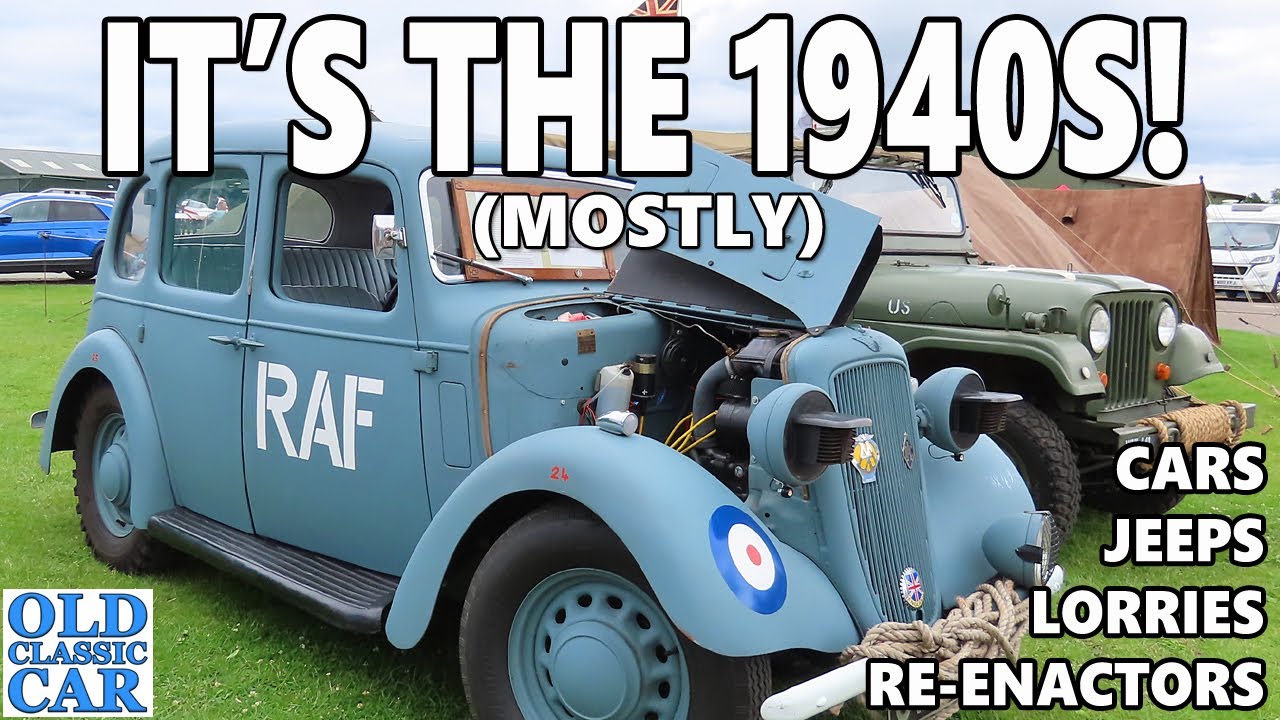 BACK TO THE 1940s! Cars, lorries & WW2 trucks at Sleap