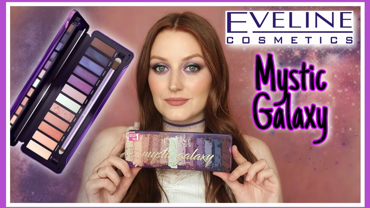 Eveline Cosmetics MYSTIC GALAXY | Свотчи, пять макияжей глаз, обзор | Бюджетная палетка теней
