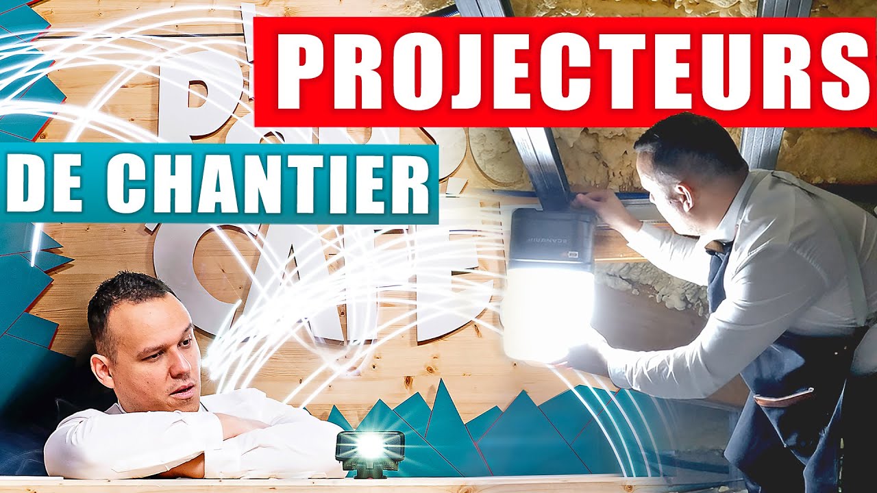TEST ✅ PROJECTEURS NOMADES DE CHANTIER - LED - SCANGRIP - La pause café de BichonTV