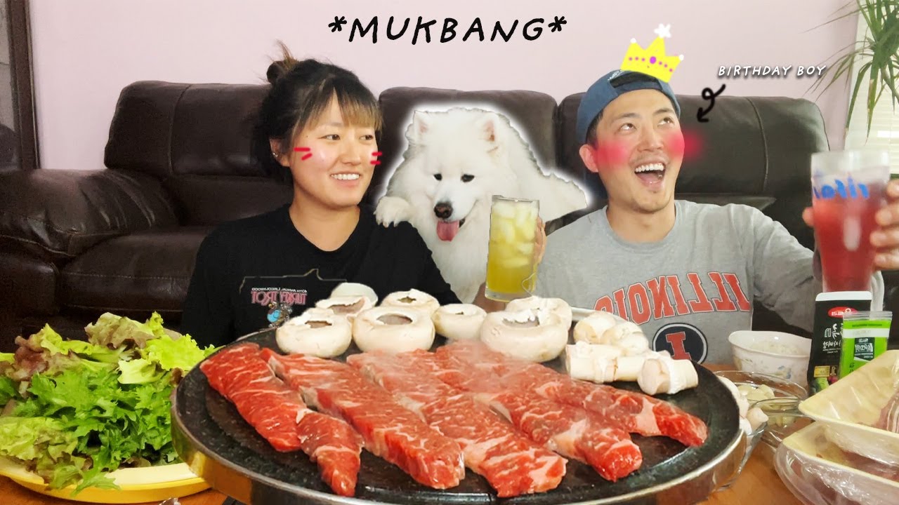 Home Cooked Korean BBQ Mukbang 🎂❤️
