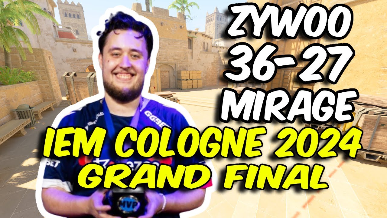 CS2 POV Vitality ZywOo (36/27) vs NAVi (Mirage) IEM Cologne 2024 Grand final