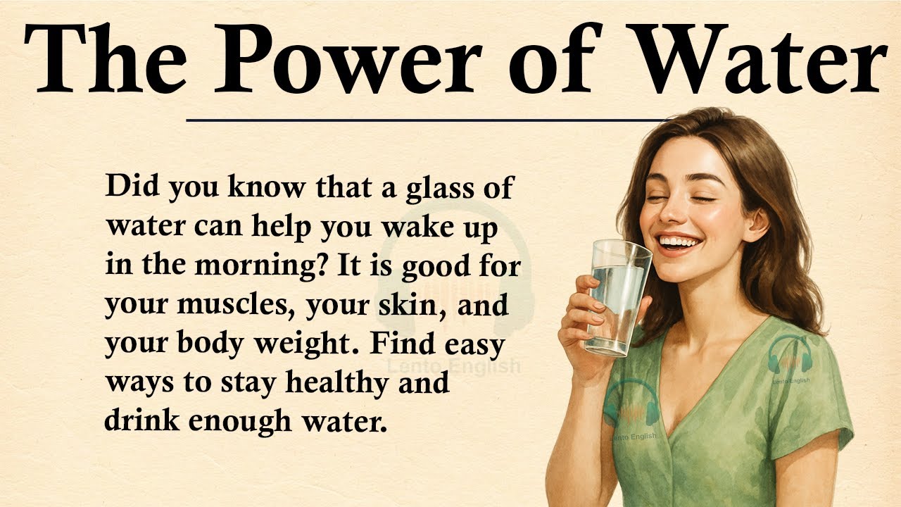 The Power of Drinking Water || 💦Learn English Through Story Level 3 || Graded Reader 🎧