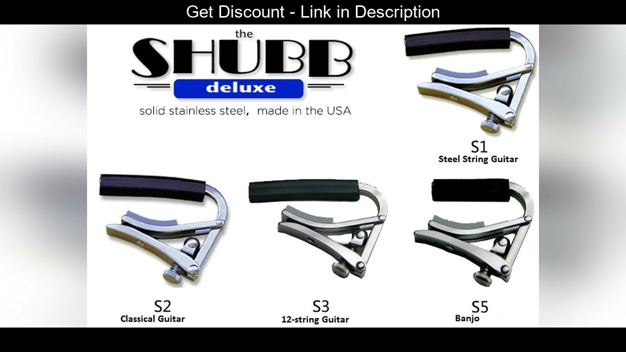 ⭐️ Shubb Deluxe S Series Steel Strings Guitar Capo S1 S2 S3 S5 for Acoustic/Classical/12-string Gui