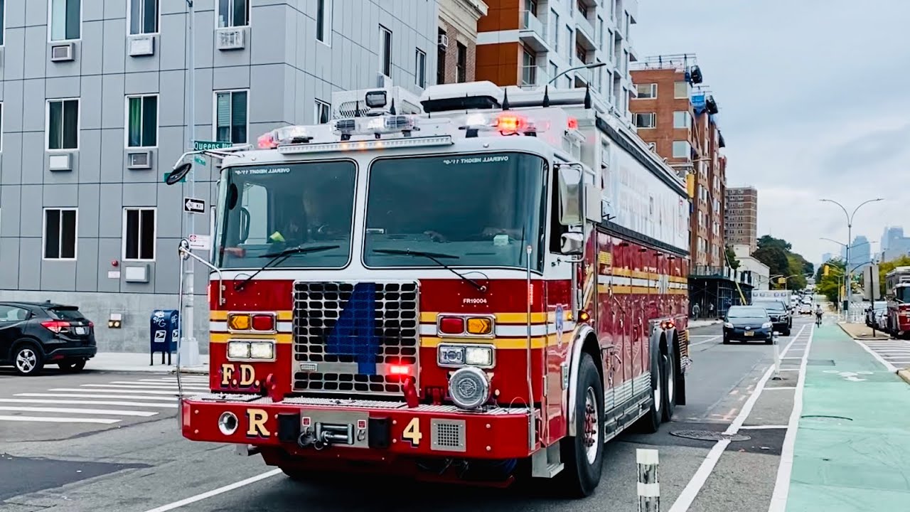 BRAND NEW 2020 FDNY RESCUE 4 RESPONDING, WITH AIRHORN AND 2 