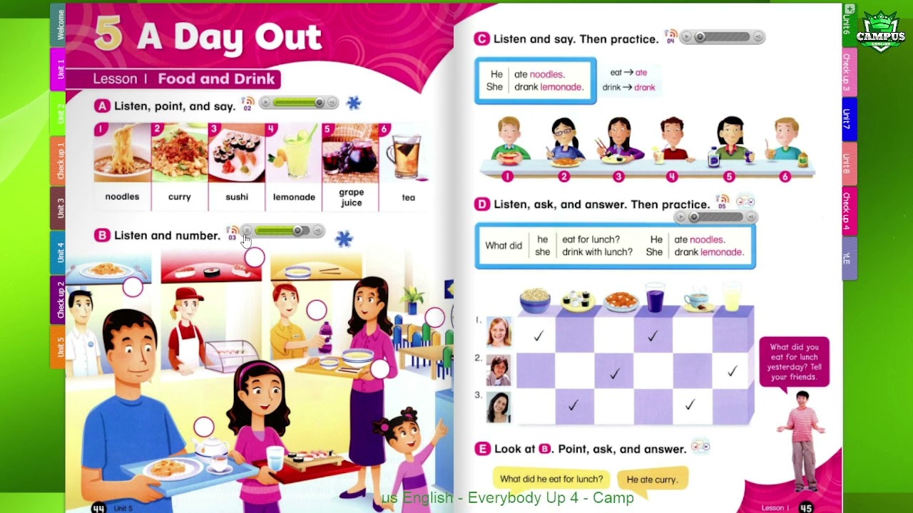 Everybody Up 4 - Unit 5 - A Day Out - Lesson 1 - Food and Drink