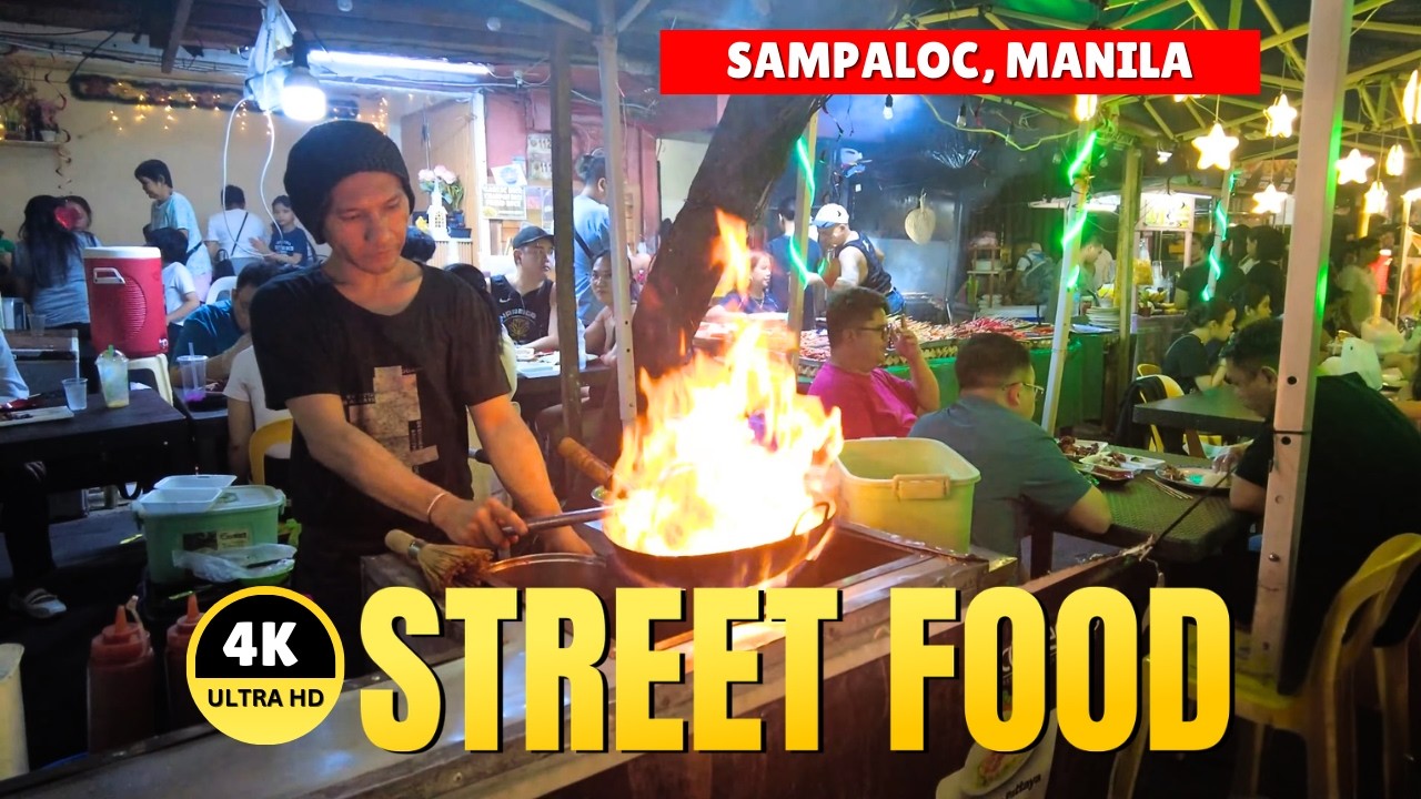 [4K] NIGHT STREET FOOD TOUR - Sampaloc Manila Philippines