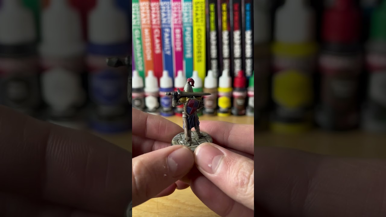 I just painted my first miniature from the army painter starter set.￼