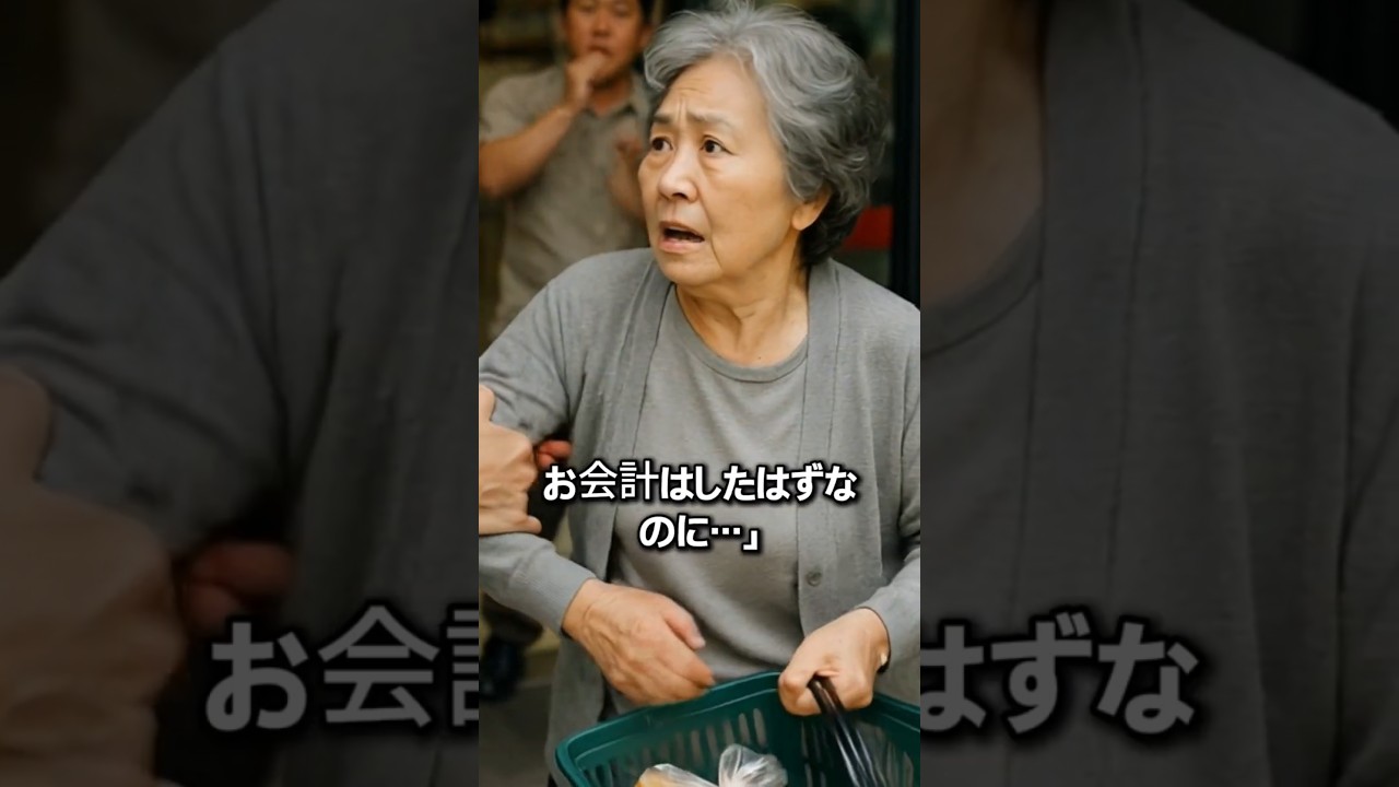 大きい手おじいさんがスーパーで出会った母子