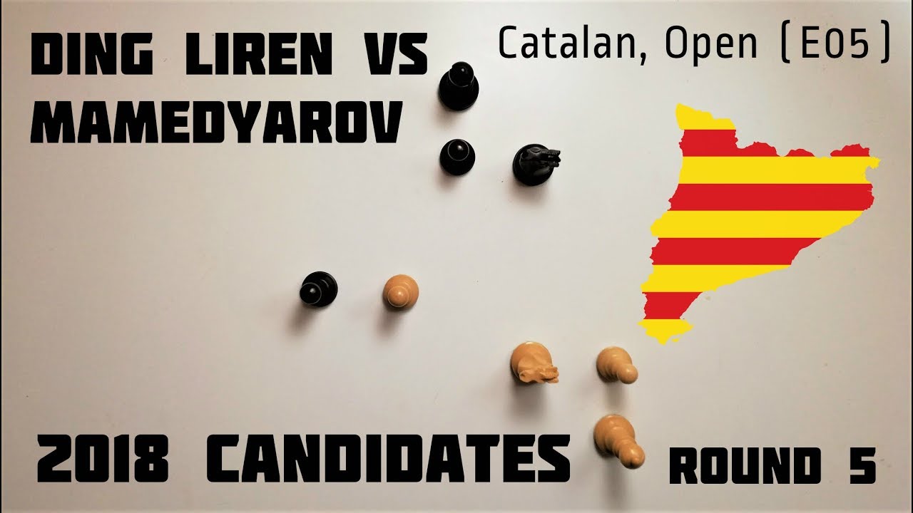 Ding Liren plays the open Catalan against Mamedyarov ⎸2018 Candidates, Round 5