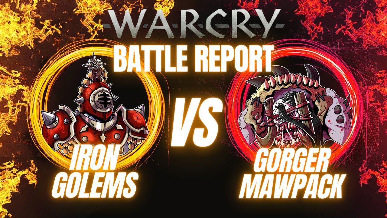 Warcry Battle Report: Iron Golems vs Gorger Mawpack