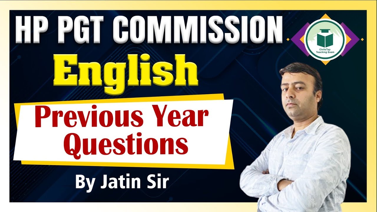 HP PGT Commission | English | Previous Year Questions | CivilsTap Teaching Exam