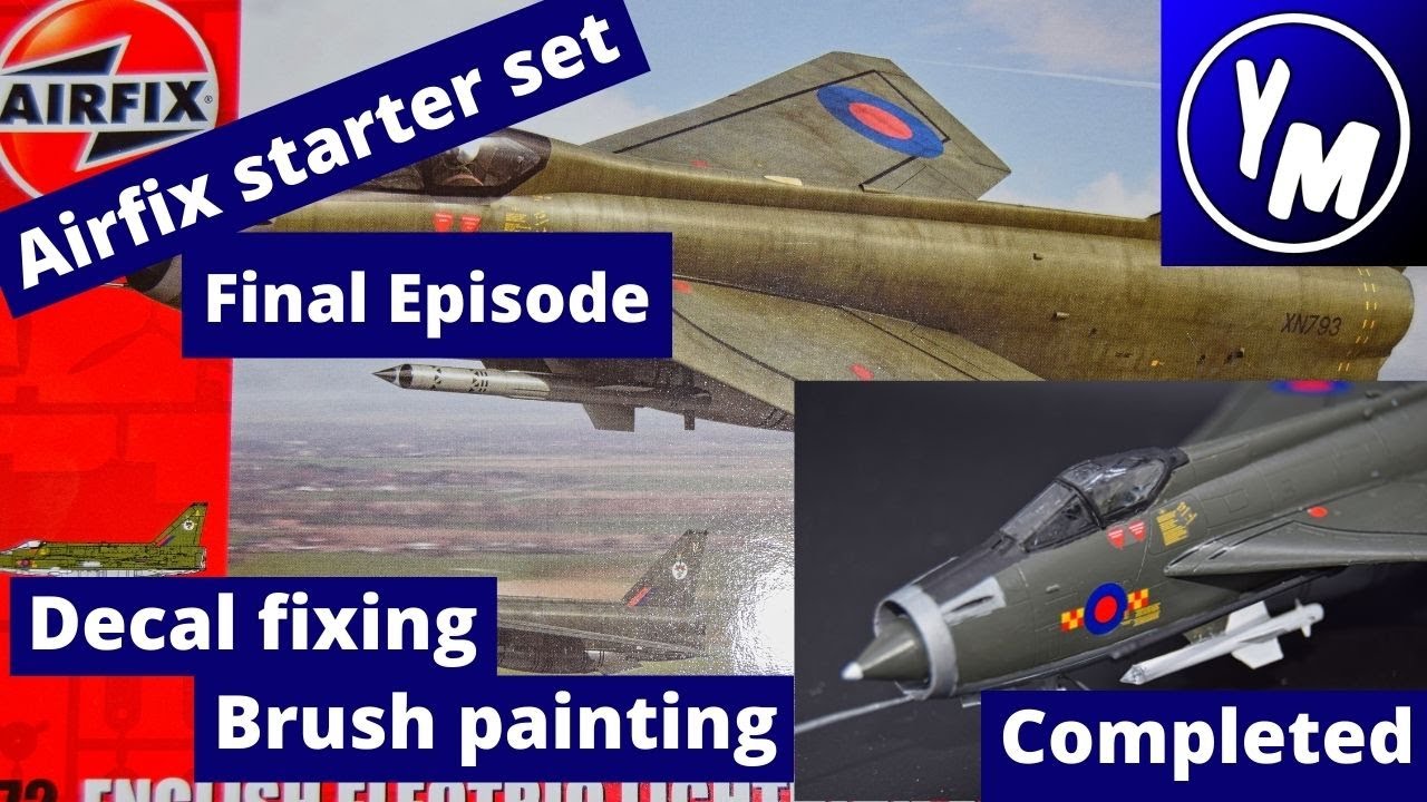 Airfix starter set lightning finishing the scale model build