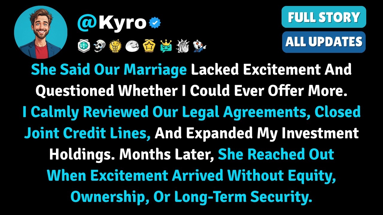 She Said Our Marriage Lacked Excitement And Questioned Whether I Could Ever Offer More. I Calmly Rev