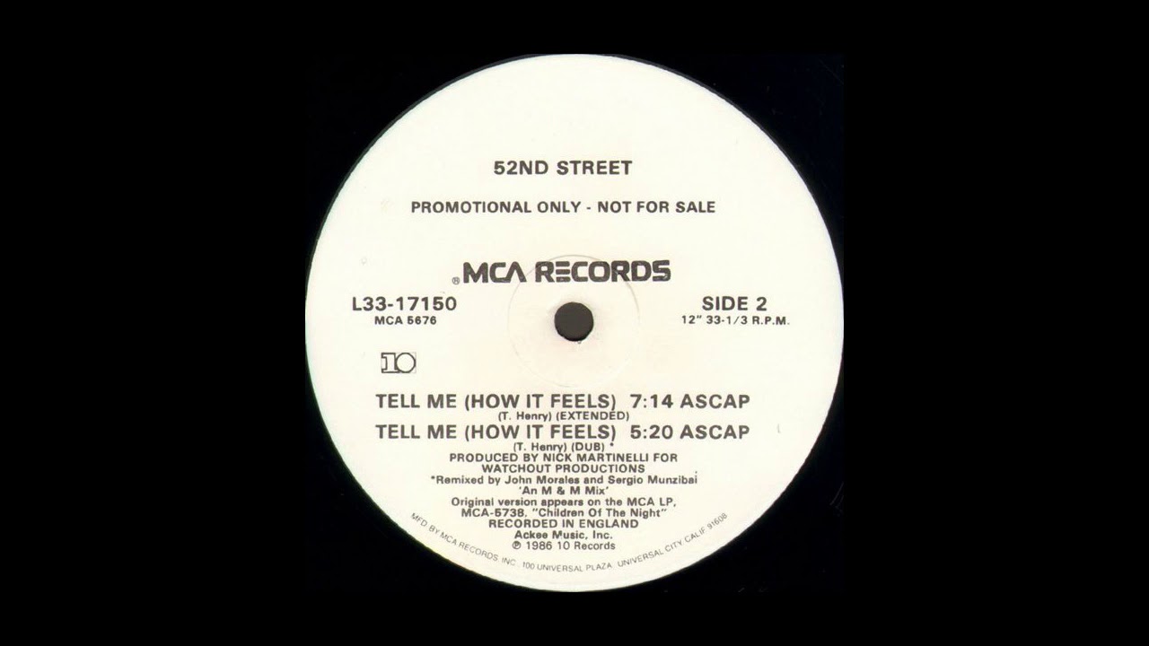 52nd Street - Tell Me (How It Feels) [Instrumental Dub] (1985)
