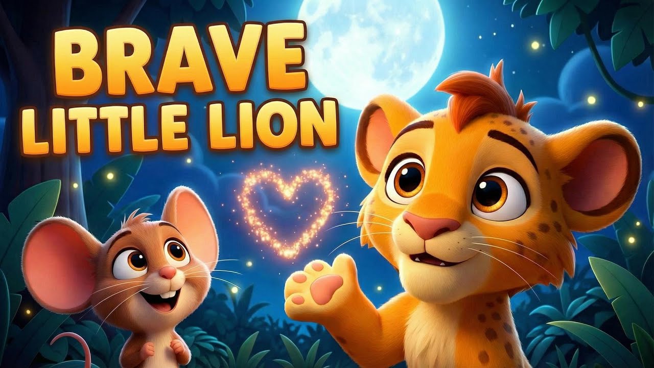 The Little Lion Who Was Afraid of the Dark! 🦁🌙 | Bedtime Story for Kids