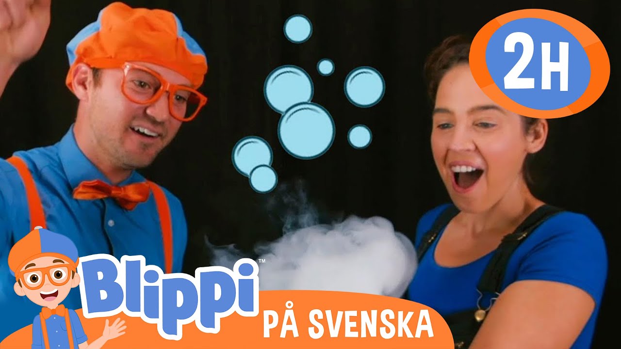 Blippi Svenska | Blippi lär sig om former och hur man gör stora bubblor | pedagogiska videor