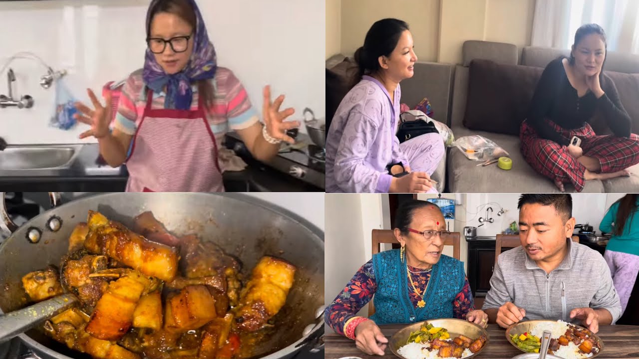 बहिनी अन्तरीको घरमा रमाईलो साथमा आमा संगको पारीवारीक गफगाफ अनि काईला संग आमाको Mukbang