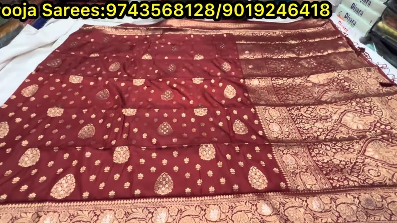 Unbelivable Challenging Price👌chickpet Bangalore wholesale Banarasi crepe georgatte chiffon sarees