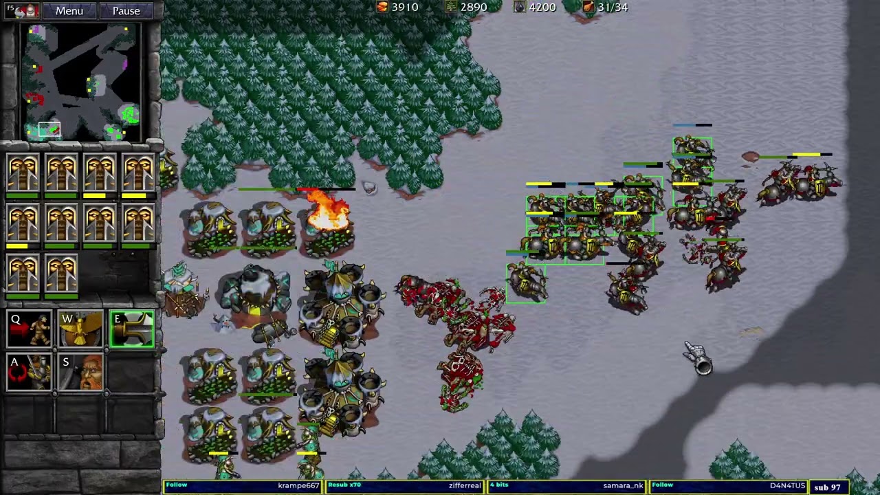 Warcraft 2 Remastered Plains of Snow 2v2