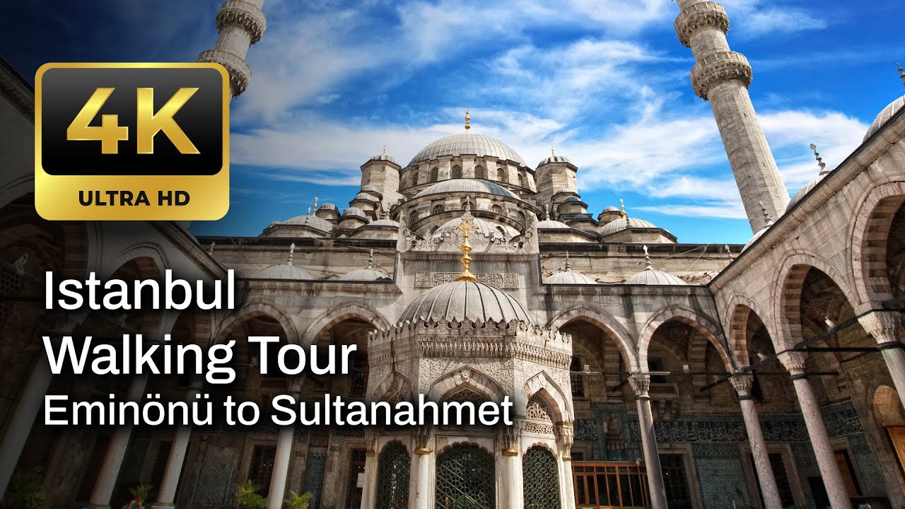 Istanbul Walking Tour, Eminönü to Sultanahmet - Bazaars & Mosques | 4K HDR 60fps | September 2024