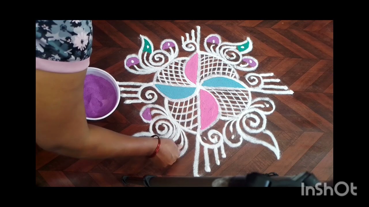 Easy rangoli designs louts rangoli fastival rangoli 