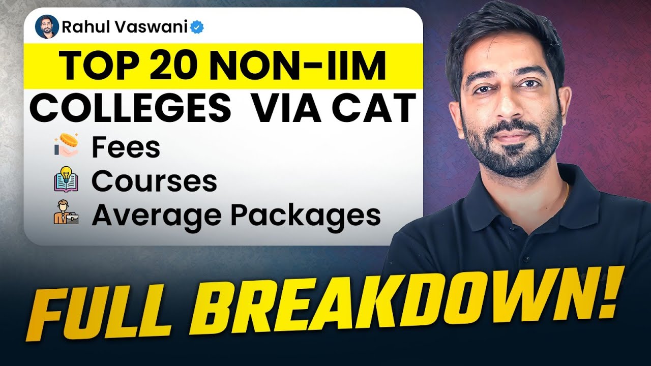 Top 20 Non-IIM MBA Colleges 2025 | CAT Fees, Courses & Average Packages | Full Breakdown