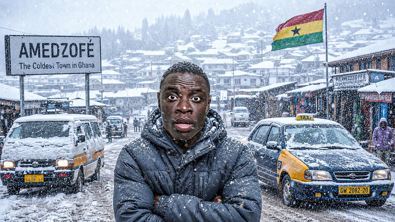 Снег в Гане?😳😳😳 Впервые увидели снег в Гане🇬🇭