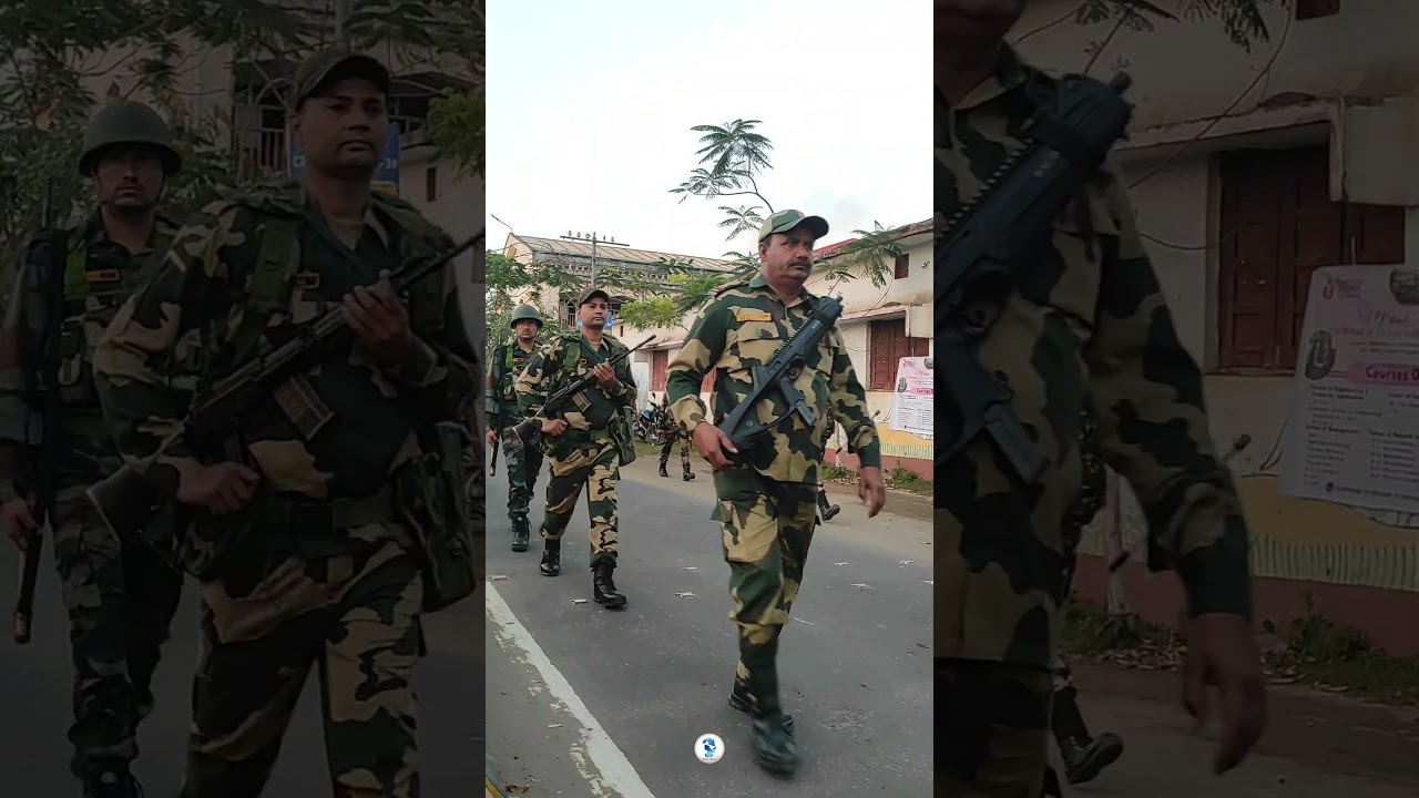 Central force on Election duty Road march border security force & Central reserve Police Force#dmr
